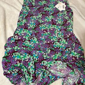 LuLaRoe Floral Maxi Skirt - Purple and Green